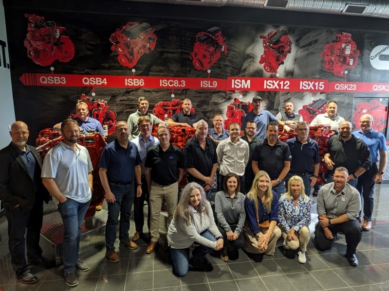 Members of Aim's leadership teams pose for a group photo at Cummins' engine manufacturing plant in Jamestown, NY.